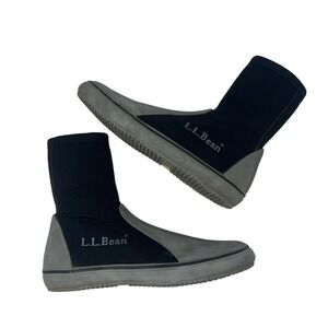 LL Bean Neoprene Zipper Boot Size‎ 6 Women's Water Bootie Gray Black
